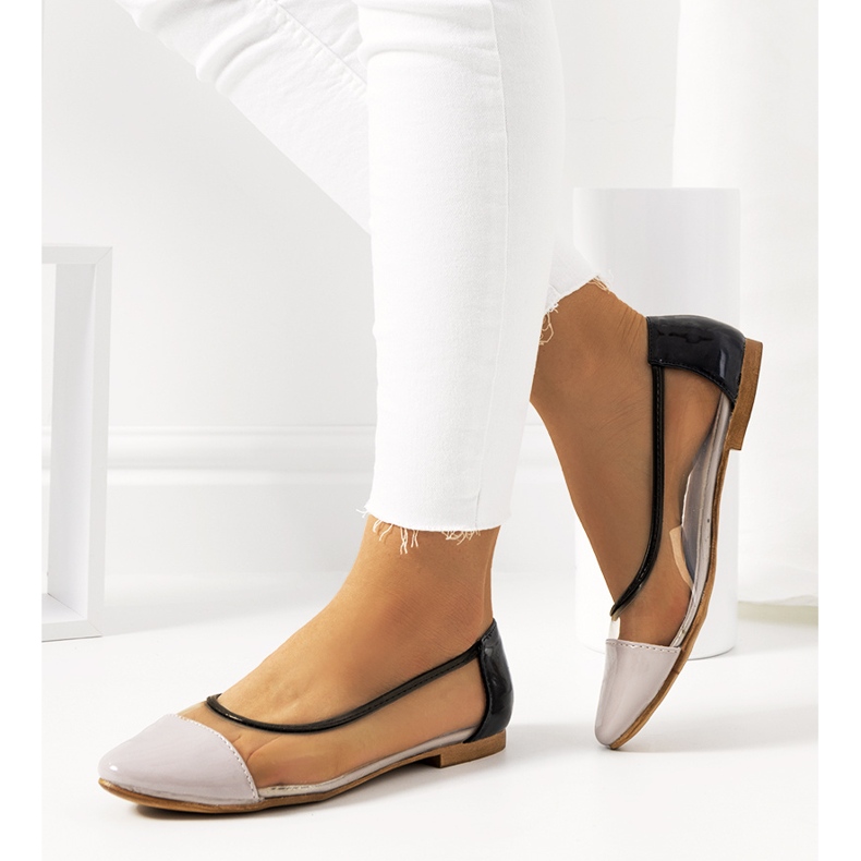 Balerini Pastella transparenti violet incolor negru 2