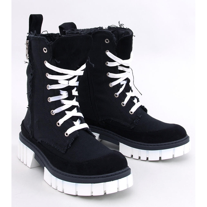 Botine de pânză cu protector Vaugh Black negru 1