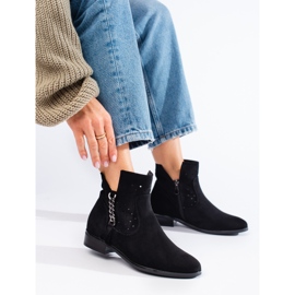 Cizme de primăvară ajurate Vinceza negre negru 2