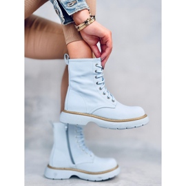 Botine cu șireturi Peddy Blue albastru 2