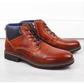 Botine izolate barbati piele, maro, T.Sokolski Z22-69 1