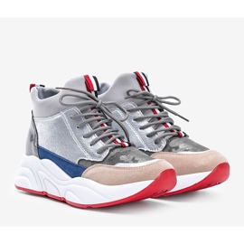 Adidași gri pe talpă groasă Cassadi 1