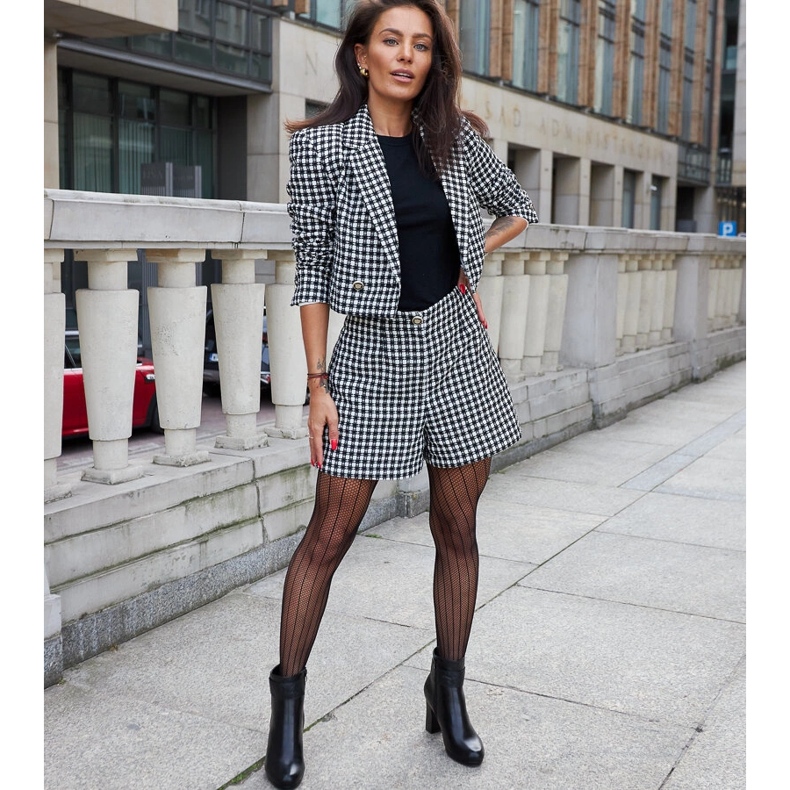 Botine negre cu toc înalt, cu curea Creil decorativă negru 1