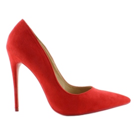 Tocuri clasice din piele intoarsa 5005 Red roșu 2