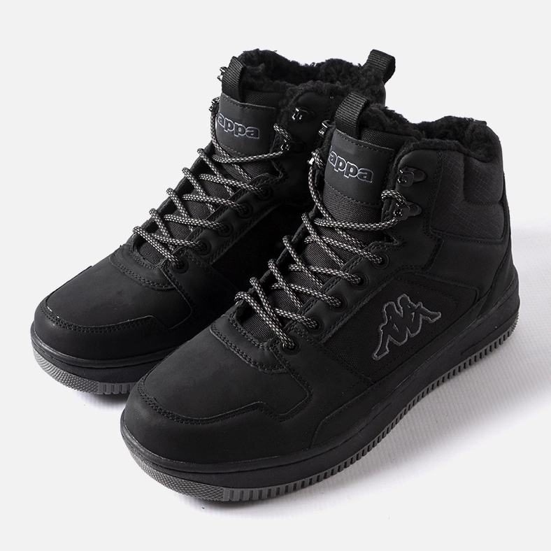 Pantofi sport izolați negri Kappa 243046 Blană negru 1