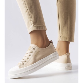 Adidași cu platformă bej de la Big Star LL274969 1