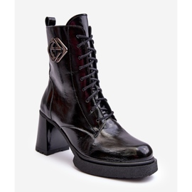 Botine Înalte Damă Piele Negre Lemar Danel negru 1