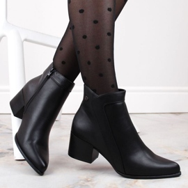 Botine izolate cu toc înalt Sergio Leone W SK420B, negre negru 1