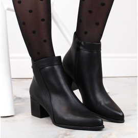 Botine izolate cu toc înalt Sergio Leone W SK420B, negre negru 3