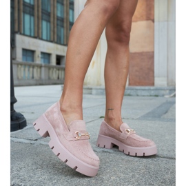 Mocasini roz cu cataramă și strasuri de la Gaiola 2 Mocasini roz cu cataramă și strasuri de la Gaiola 2