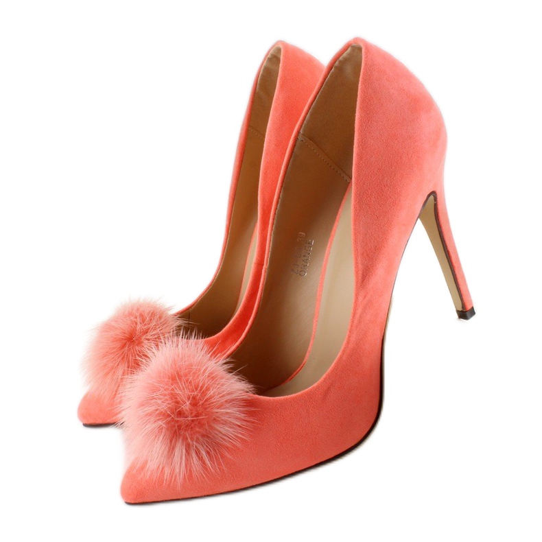 Ace cu pompon de conserve ZJ-06 Orange roz 2 Ace cu pompon de conserve ZJ-06 Orange roz 2