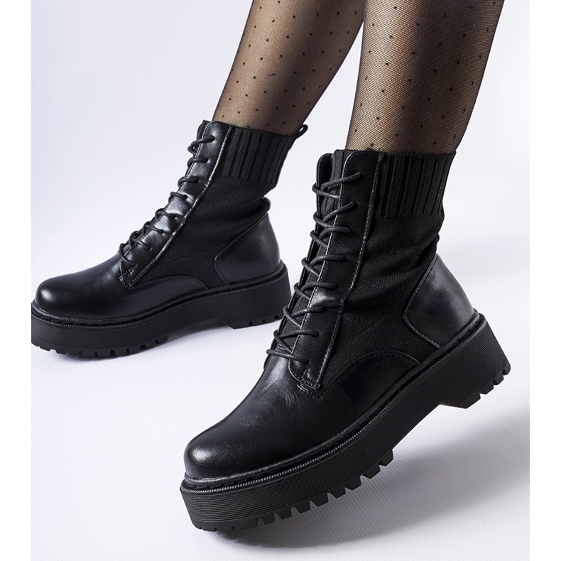 Muncitori cu șosete cu slip-on Sebastiano negru 1 Muncitori cu șosete cu slip-on Sebastiano negru 1