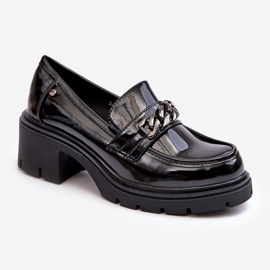 WS1 Pantofi de damă din piele lăcuită cu toc joasă Blimma negru 1