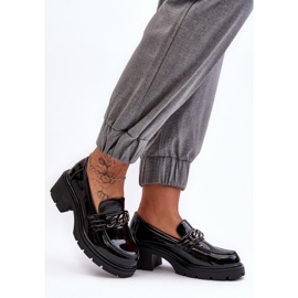 WS1 Pantofi de damă din piele lăcuită cu toc joasă Blimma negru 2
