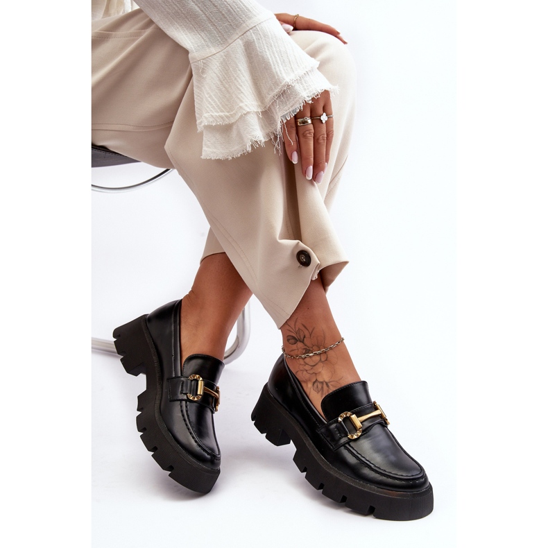 Mocasini De Dama Cu Decorat Negru Peuria 2