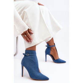 WS1 Botine Damă Denim Pe Toc Înalt, Albastru Amalundi 5
