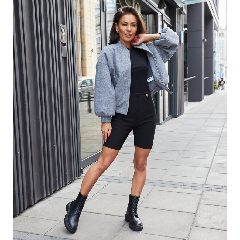 Cizme negre decorate cu cusături Nicla negru 1 Cizme negre decorate cu cusături Nicla negru 1