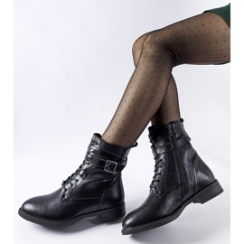 Cizme lacuite negre Kalamazoo negru 1