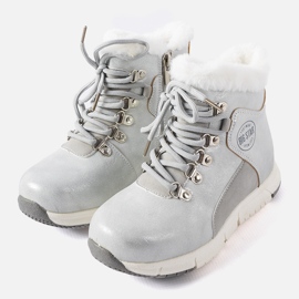 Pantofi gri caldi pentru copii Big Star KK374178 argint 1