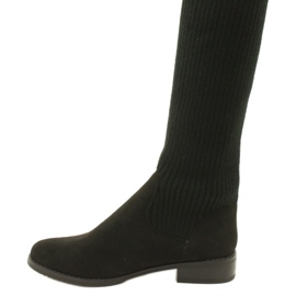 M.Daszyński Cizme cu nervuri pentru femei SA62-58 Cizme negre negru 5 M.Daszyński Cizme cu nervuri pentru femei SA62-58 Cizme negre negru 5