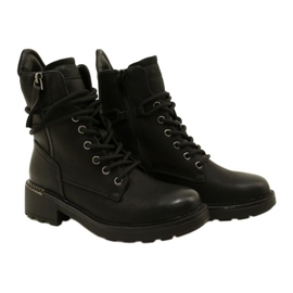 Evento Cizme înalte pentru femei cu fermoar negru 21BT35-4226 5