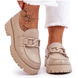 Lemar Pantofi din piele la modă Mocasini bej 4 Lemar Pantofi din piele la modă Mocasini bej 4