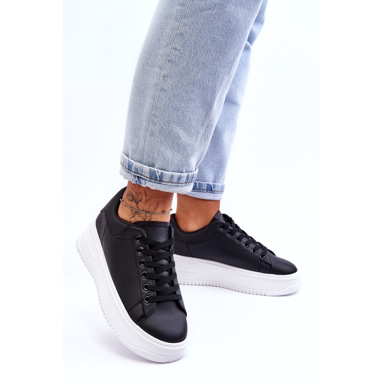 Pantofi sport clasici dama alb-negru 3