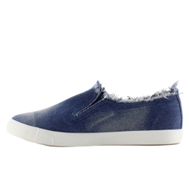 Jeans adidasi talpa colorata BL65 Navy albastru 2