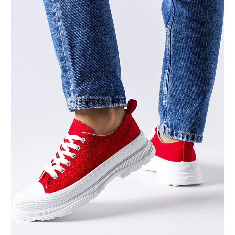 Adidași roșii cu talpă sport Bettole roșu 1