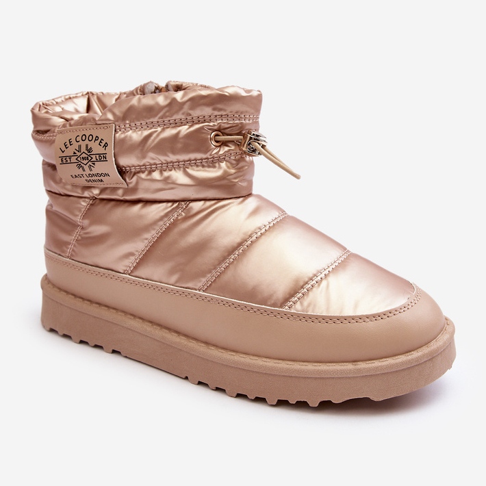 Cizme de zăpadă izolate pentru femei Lee Cooper LCJ-23-44-1965L Bej de aur 1