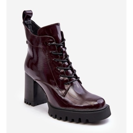 S.Barski Botine patentate, izolate Bordeaux D&amp;A MR870-54 roșu 1