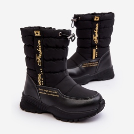 Cizme De Zăpadă Izolate De Lână Pentru Copii Cu Fermoar Negru Delhi 1