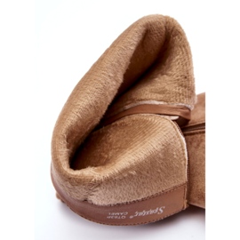 Seastar Cizme cu toc inalt din piele intoarsa bej inchis de la Kilrenita 4