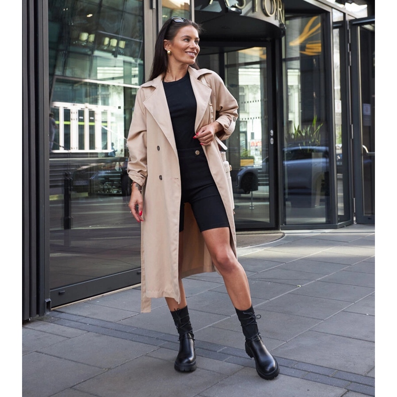 Inna Botine Eliot cu șosete negre cu legături negru 1