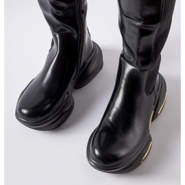 Inna Cizme Tanas negre cu talpa masiva negru 2