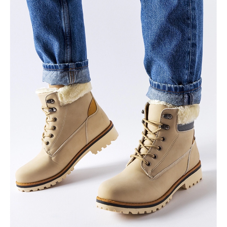 Cizme Montalbino izolate bej 1