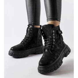 Inna Cizme izolate negre pe platforma Lina negru 1