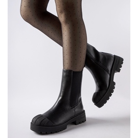 Inna Cizme Porcigatone clasice izolate negre negru 1 Inna Cizme Porcigatone clasice izolate negre negru 1