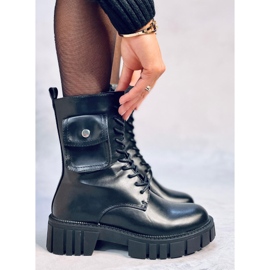 Muncitori cu o poșetă Maruna Black negru 1