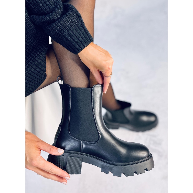 Cizme Chelsea înalte de la Rumer Black negru 1 Cizme Chelsea înalte de la Rumer Black negru 1