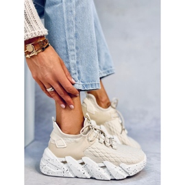 Pantofi sport cu șosete Indu Beige bej 1 Pantofi sport cu șosete Indu Beige bej 1