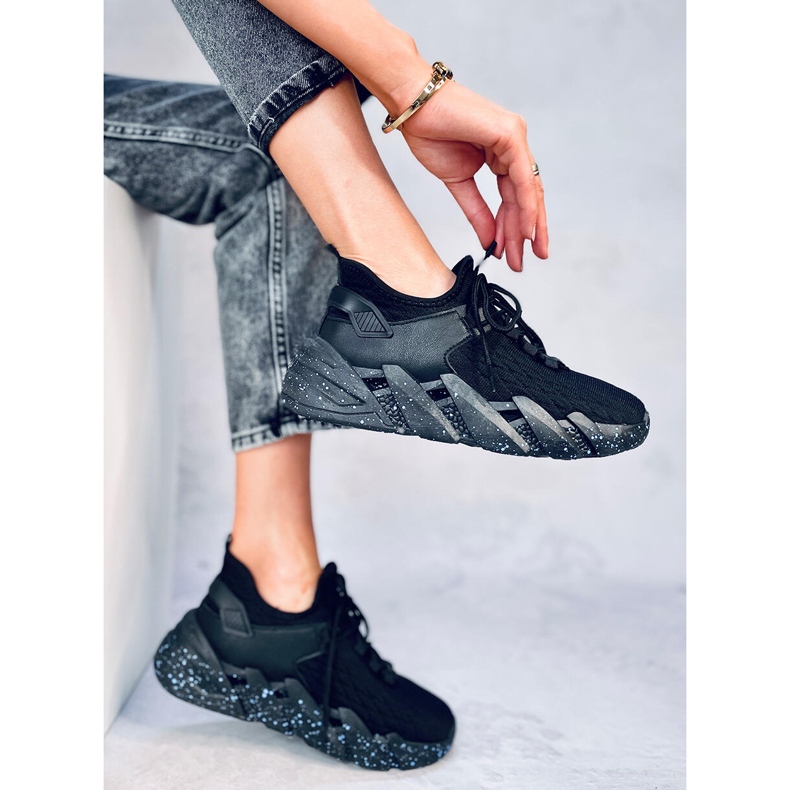 Pantofi sport Indu Black sock negru 2