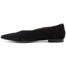 Marco Shoes Balerini negri din piele naturală negru 2