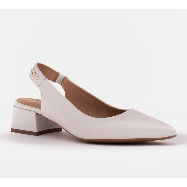 Marco Shoes Sandale albe cu jeturi 1