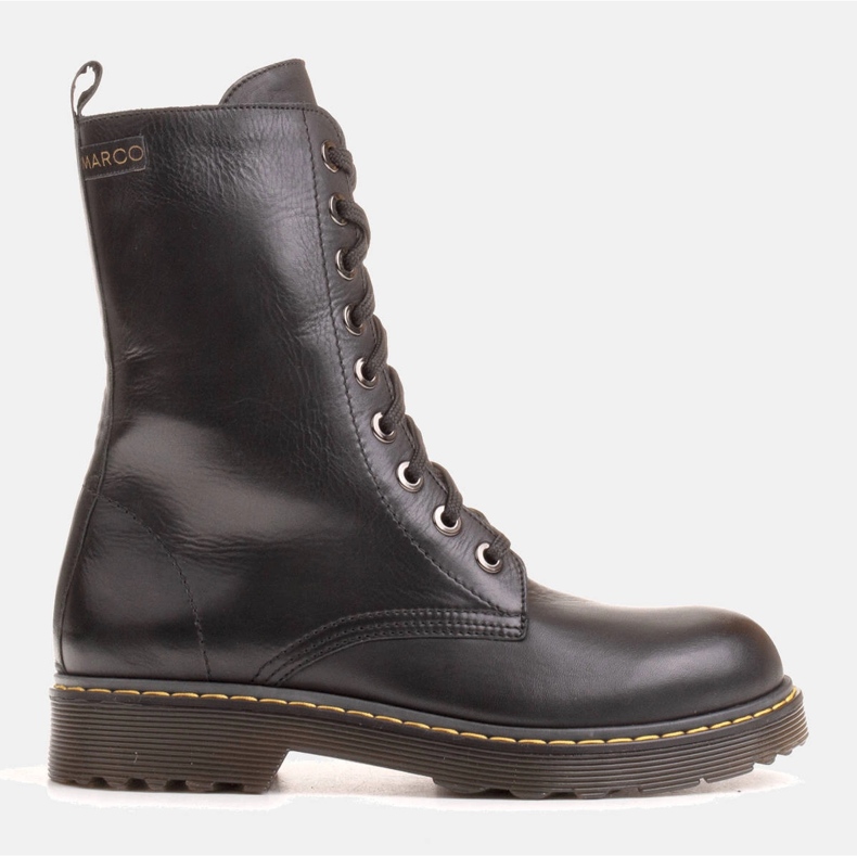 Marco Shoes Cizme înalte, cizme legate pe o talpă translucidă negru 1