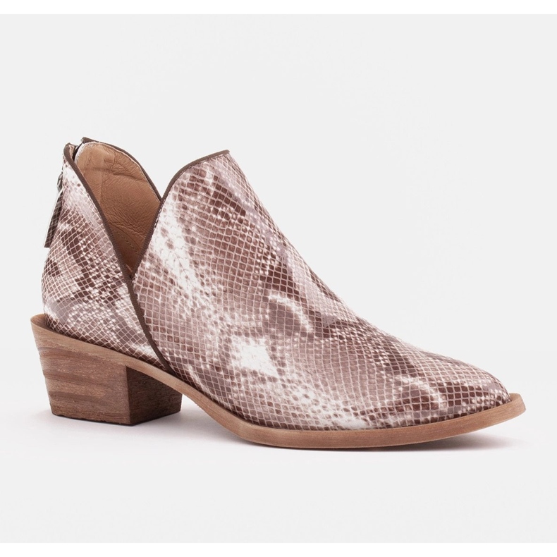 Marco Shoes Cizme din piele naturală cu croială în V bej maro 1