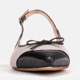 Marco Shoes Sandale dintr-o combinație de piele naturală și țesătură negru 2