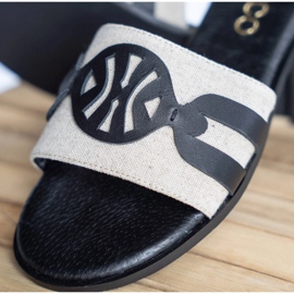 Marco Shoes Papuci eleganti din stofa combinata cu piele bej 1