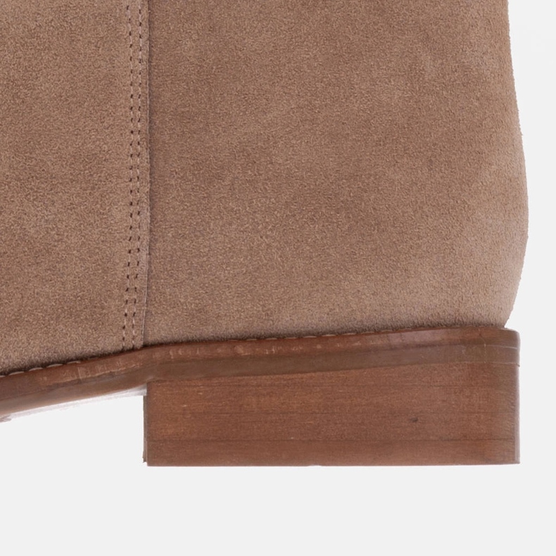 Marco Shoes Cizme „tub” cu toc jos bej 1