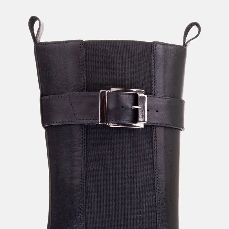 Marco Shoes Cizme înalte cu cauciuc lat negru 1